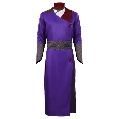Baldur's Gate Gala Purple Wizard Robe Suit Cosplay Costume Halloween Carnival Outfit