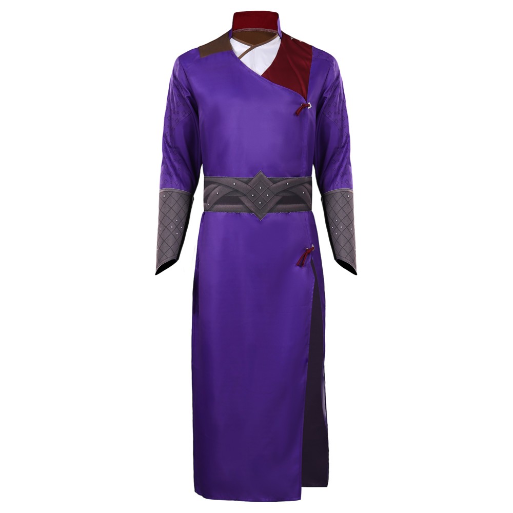 Baldur's Gate Gala Purple Wizard Robe Suit Cosplay Costume Halloween Carnival Outfit