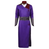 Baldur's Gate Gala Purple Wizard Robe Suit Cosplay Costume Halloween Carnival Outfit