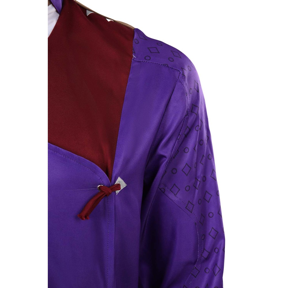 Baldur's Gate Gala Purple Wizard Robe Suit Cosplay Costume Halloween Carnival Outfit