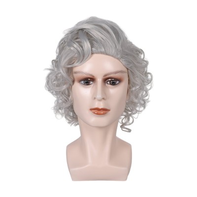 Baldur's Gate Astarion Grey Wig Heat Resistant Synthetic Hair Accessories Cosplay Costume Halloween Carnival
