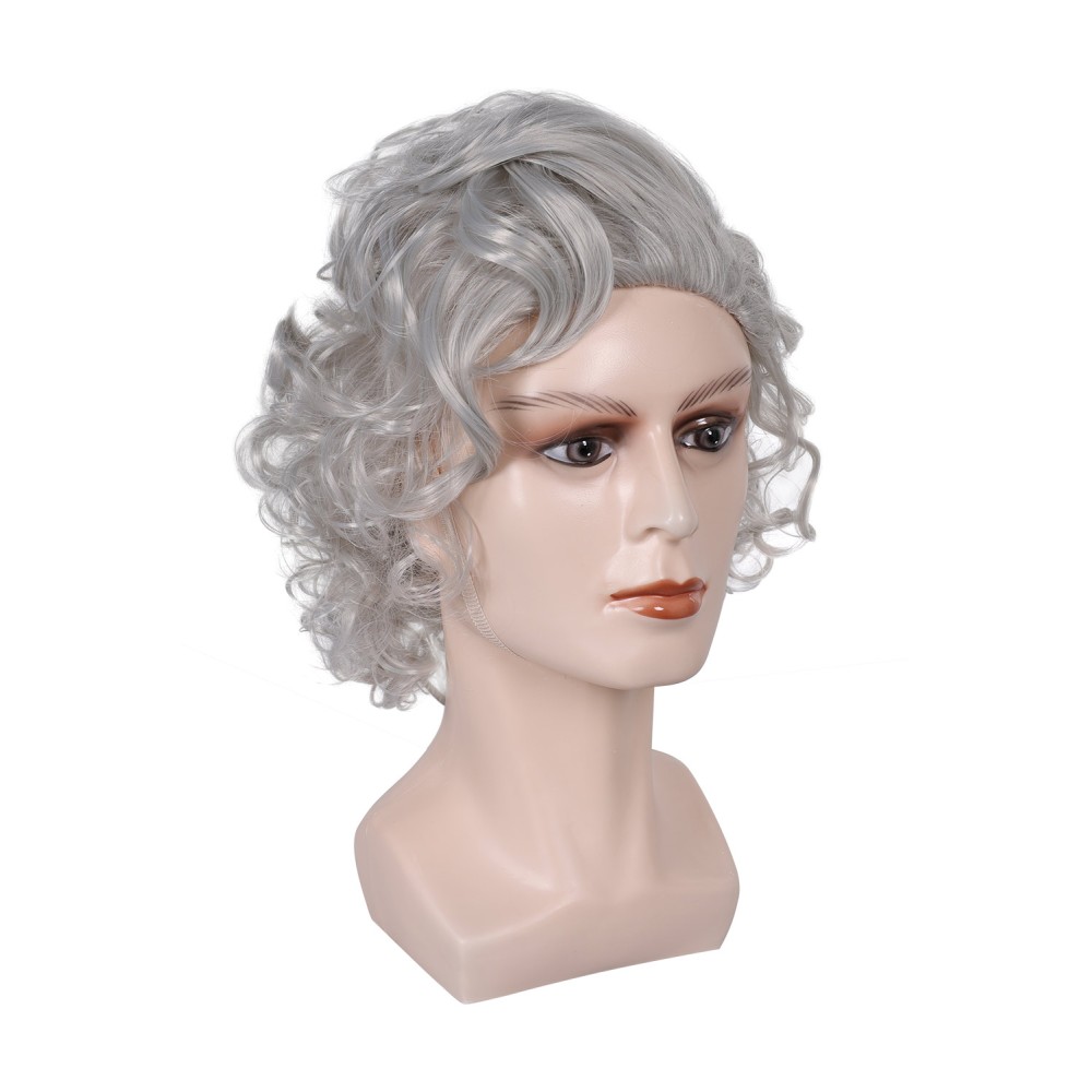 Baldur's Gate Astarion Grey Wig Heat Resistant Synthetic Hair Accessories Cosplay Costume Halloween Carnival