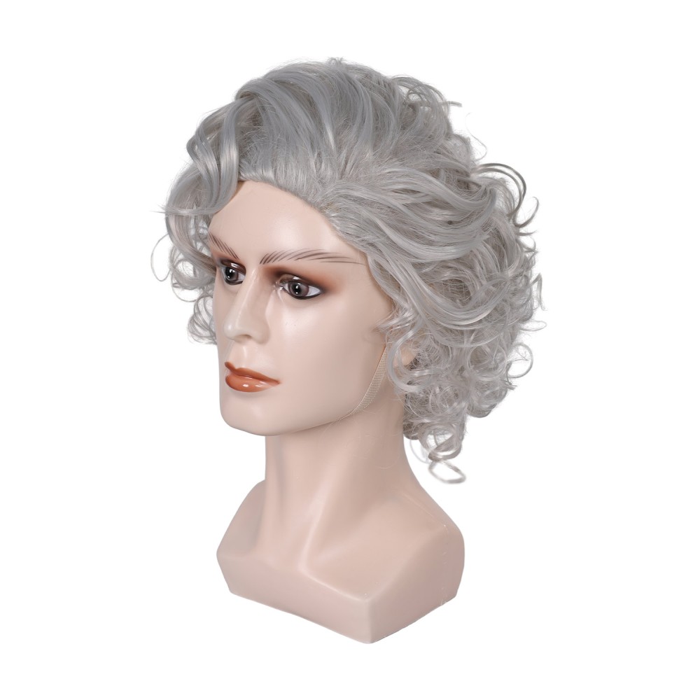 Baldur's Gate Astarion Grey Wig Heat Resistant Synthetic Hair Accessories Cosplay Costume Halloween Carnival