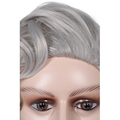 Baldur's Gate Astarion Grey Wig Heat Resistant Synthetic Hair Accessories Cosplay Costume Halloween Carnival
