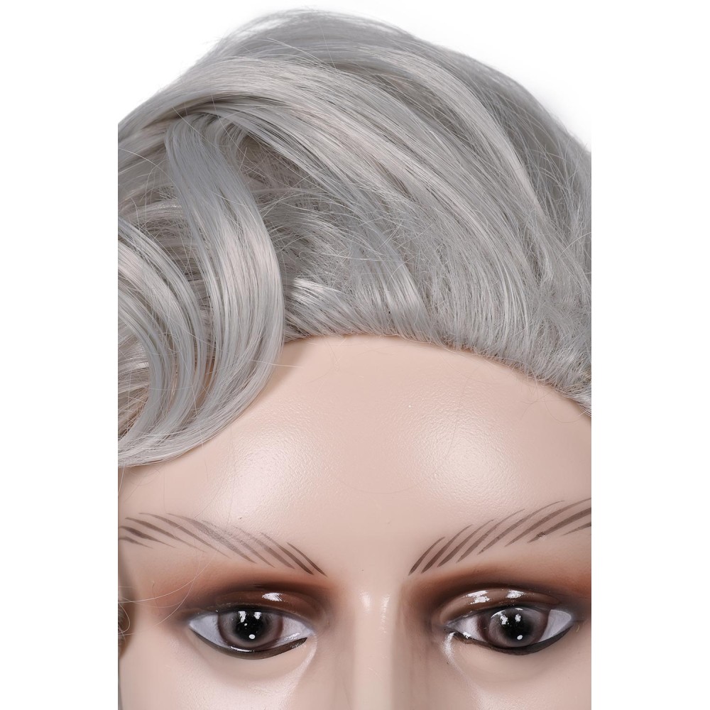 Baldur's Gate Astarion Grey Wig Heat Resistant Synthetic Hair Accessories Cosplay Costume Halloween Carnival