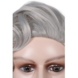 Baldur's Gate Astarion Grey Wig Heat Resistant Synthetic Hair Accessories Cosplay Costume Halloween Carnival