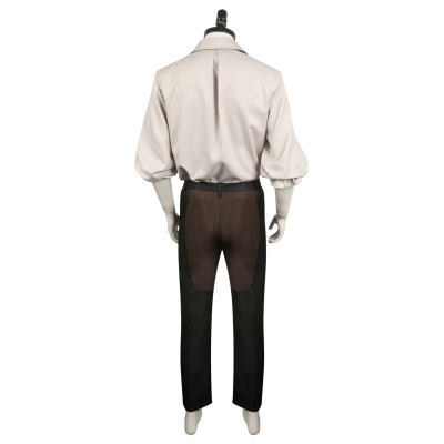 Baldur's Gate 3 Astarion Medieval Shirt Wig Shirt Set Suit Cosplay Costume Halloween Carnival Outfit