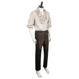 Baldur's Gate 3 Astarion Medieval Shirt Wig Shirt Set Suit Cosplay Costume Halloween Carnival Outfit