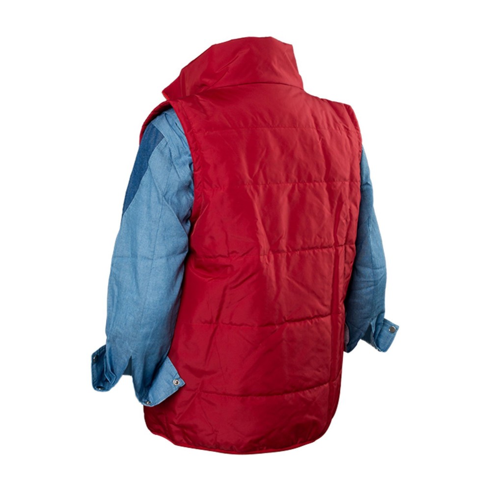Back To The Future Marty McFly Red Waistcoat Suit Cosplay Costume Halloween Carnival