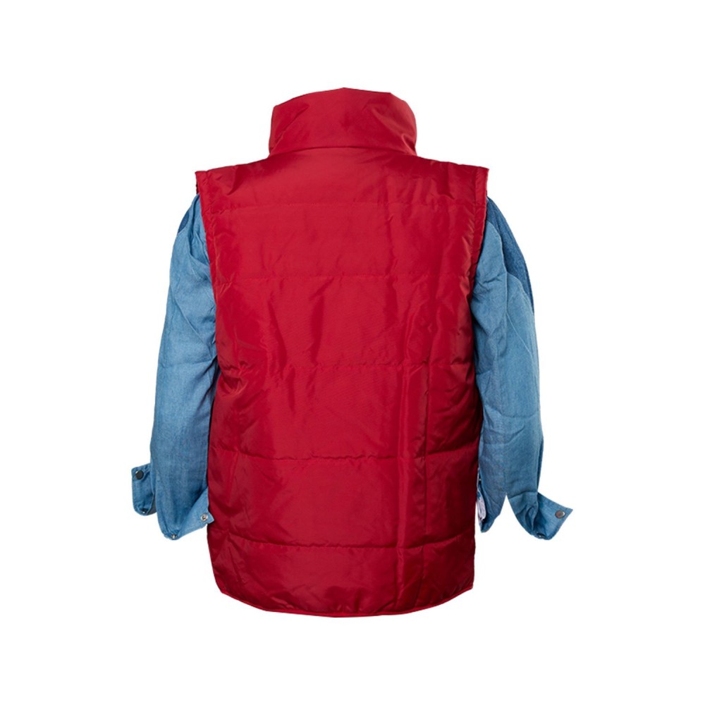 Back To The Future Marty McFly Red Waistcoat Suit Cosplay Costume Halloween Carnival