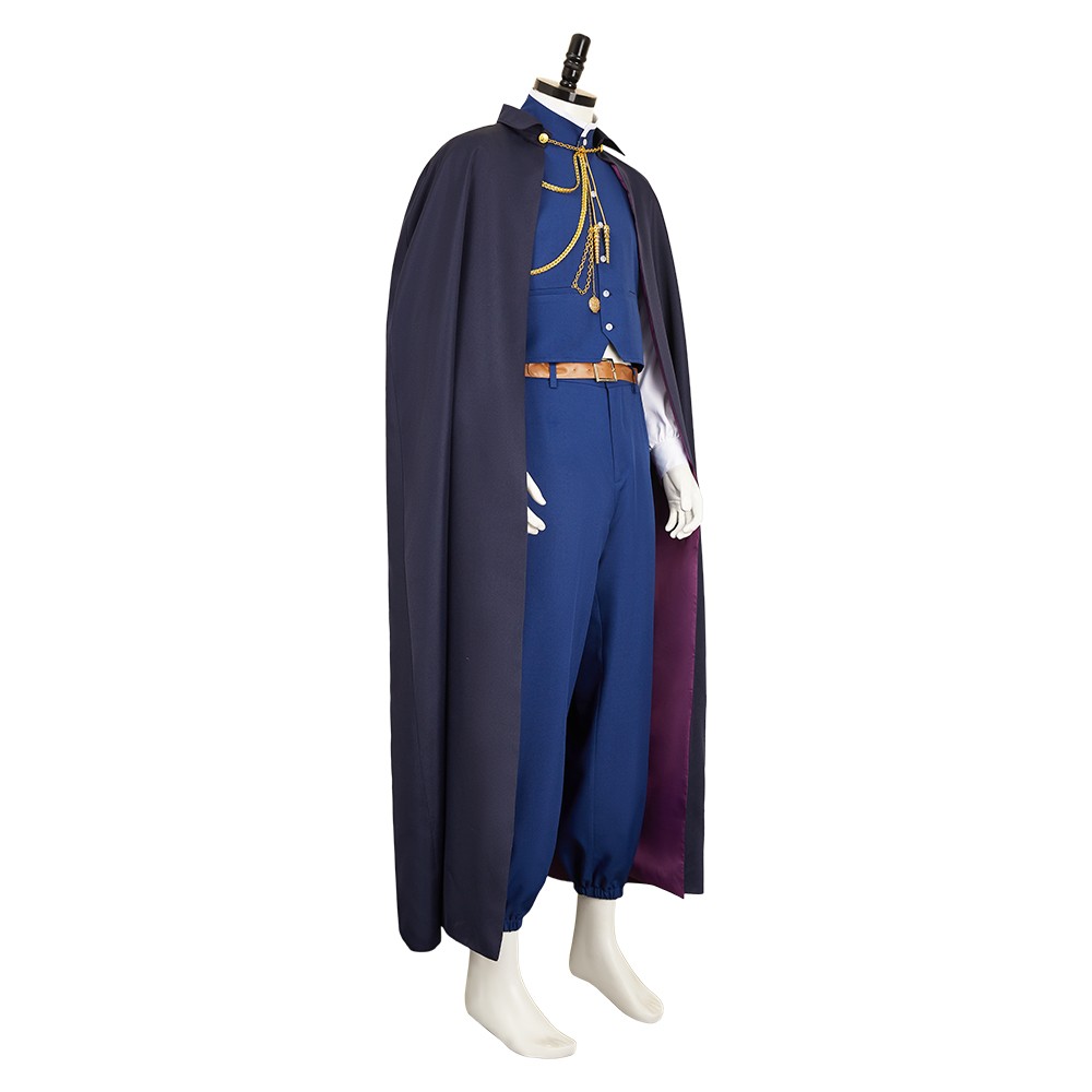 Babanbabanban Vampire Mori Ranmaru Blue Uniform Cosplay Costume Halloween Carnival Outfit