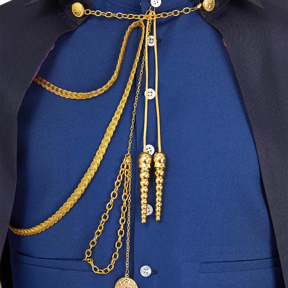 Babanbabanban Vampire Mori Ranmaru Blue Uniform Cosplay Costume Halloween Carnival Outfit