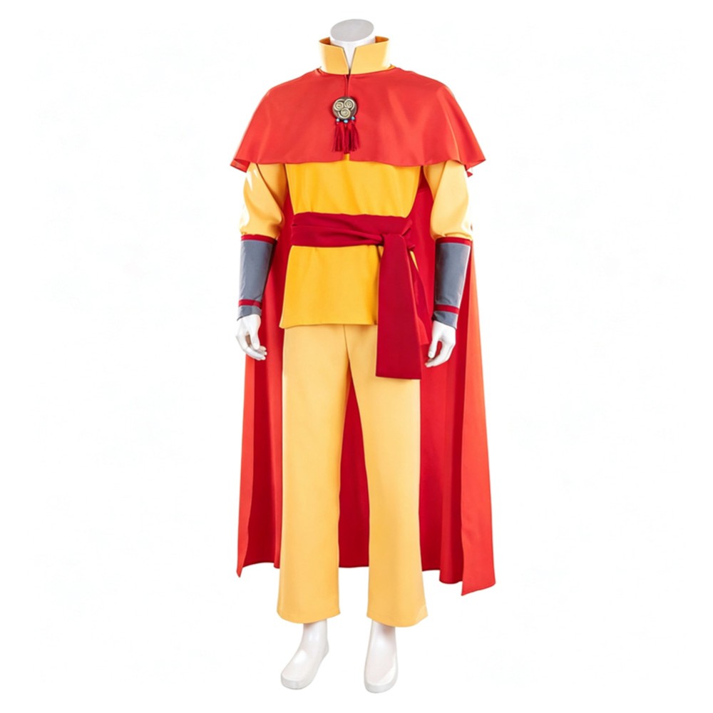 Avatar Aang Yellow Cosplay Costume Halloween Carnival Outfit