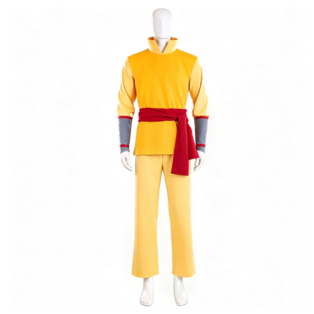 Avatar Aang Yellow Cosplay Costume Halloween Carnival Outfit