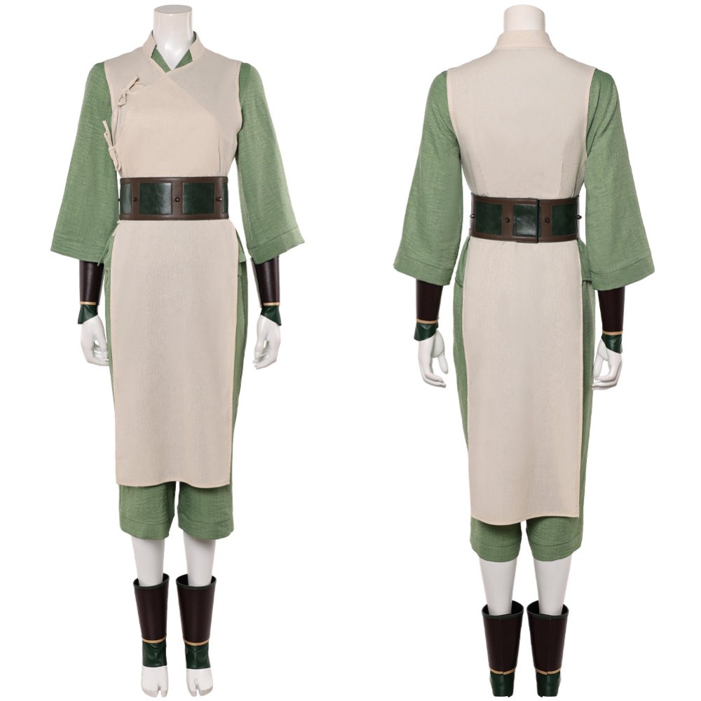 Avatar: The Last Airbender Toph Beifong Women White Cosplay Costume Halloween Carnival Outfit