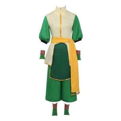 Avatar: The Last Airbender Toph Beifong Women Green Cosplay Costume Halloween Carnival Outfit