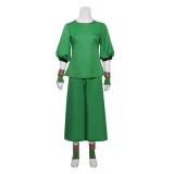 Avatar: The Last Airbender Toph Beifong Women Green Cosplay Costume Halloween Carnival Outfit