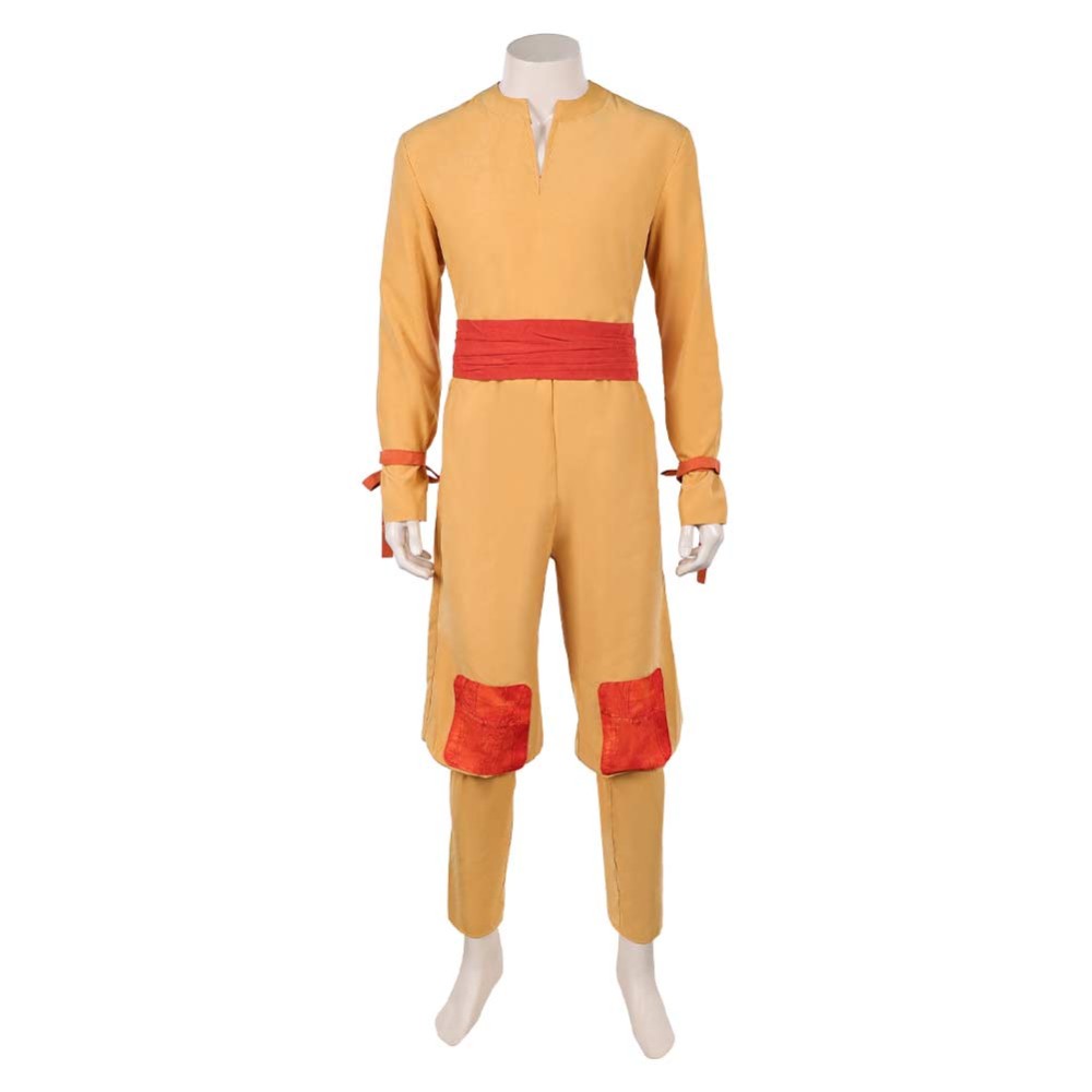 Avatar: The Last Airbender Season 2 Aang Brown Cosplay Costume Halloween Carnival Outfit