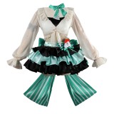 Arknights Haruka Women Green Dress Cosplay Costume Halloween Carnival Outfit