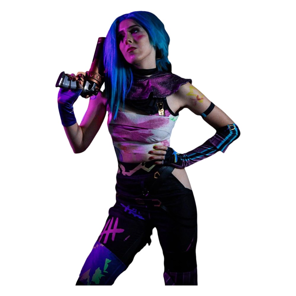 Arcane Season 2 Jinx Top Pants Cosplay Costume Halloween Carnival Outfit