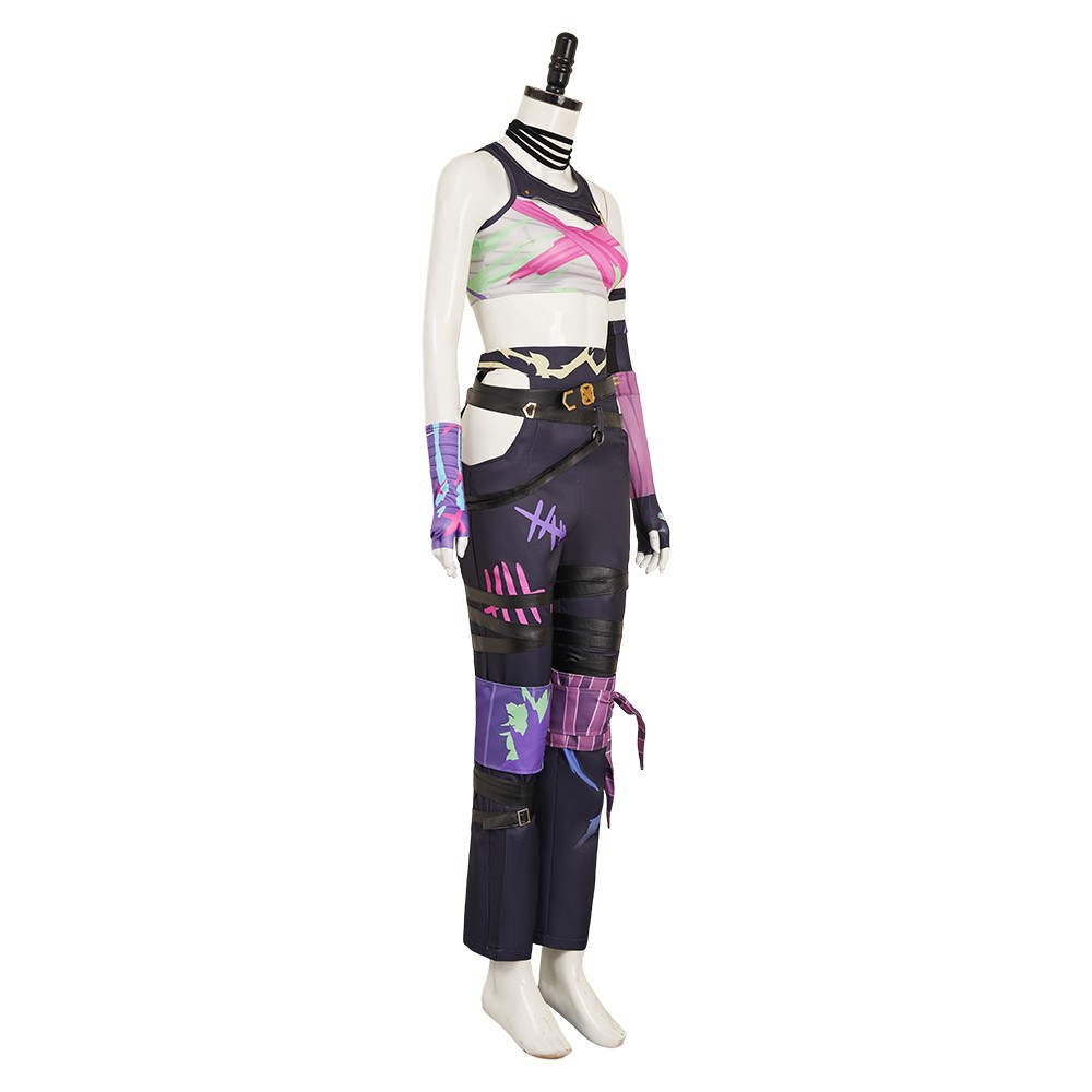 Arcane Season 2 Jinx Top Pants Cosplay Costume Halloween Carnival Outfit