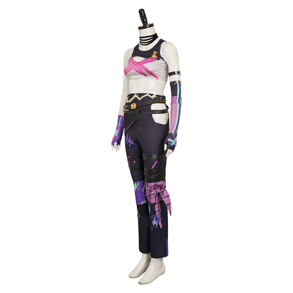 Arcane Season 2 Jinx Top Pants Cosplay Costume Halloween Carnival Outfit