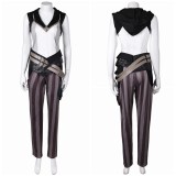 Arcane Season 1 Vi White Hoodie Cosplay Costume Halloween Carnival Outfit