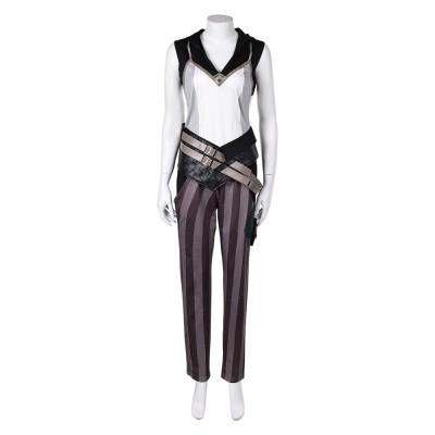 Arcane Season 1 Vi White Hoodie Cosplay Costume Halloween Carnival Outfit