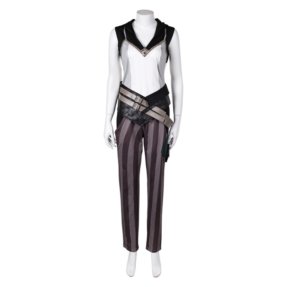 Arcane Season 1 Vi White Hoodie Cosplay Costume Halloween Carnival Outfit