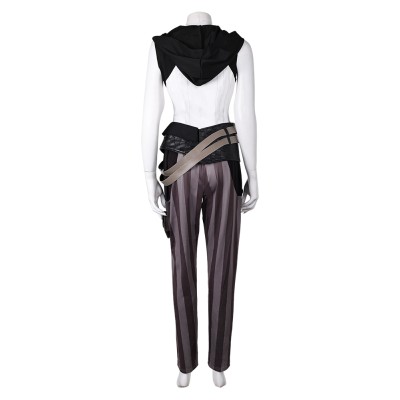 Arcane Season 1 Vi White Hoodie Cosplay Costume Halloween Carnival Outfit