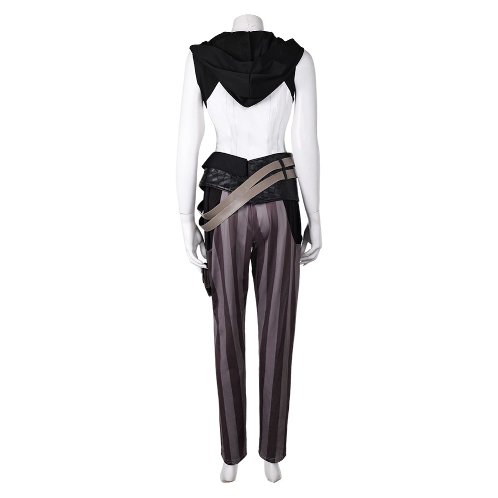 Arcane Season 1 Vi White Hoodie Cosplay Costume Halloween Carnival Outfit