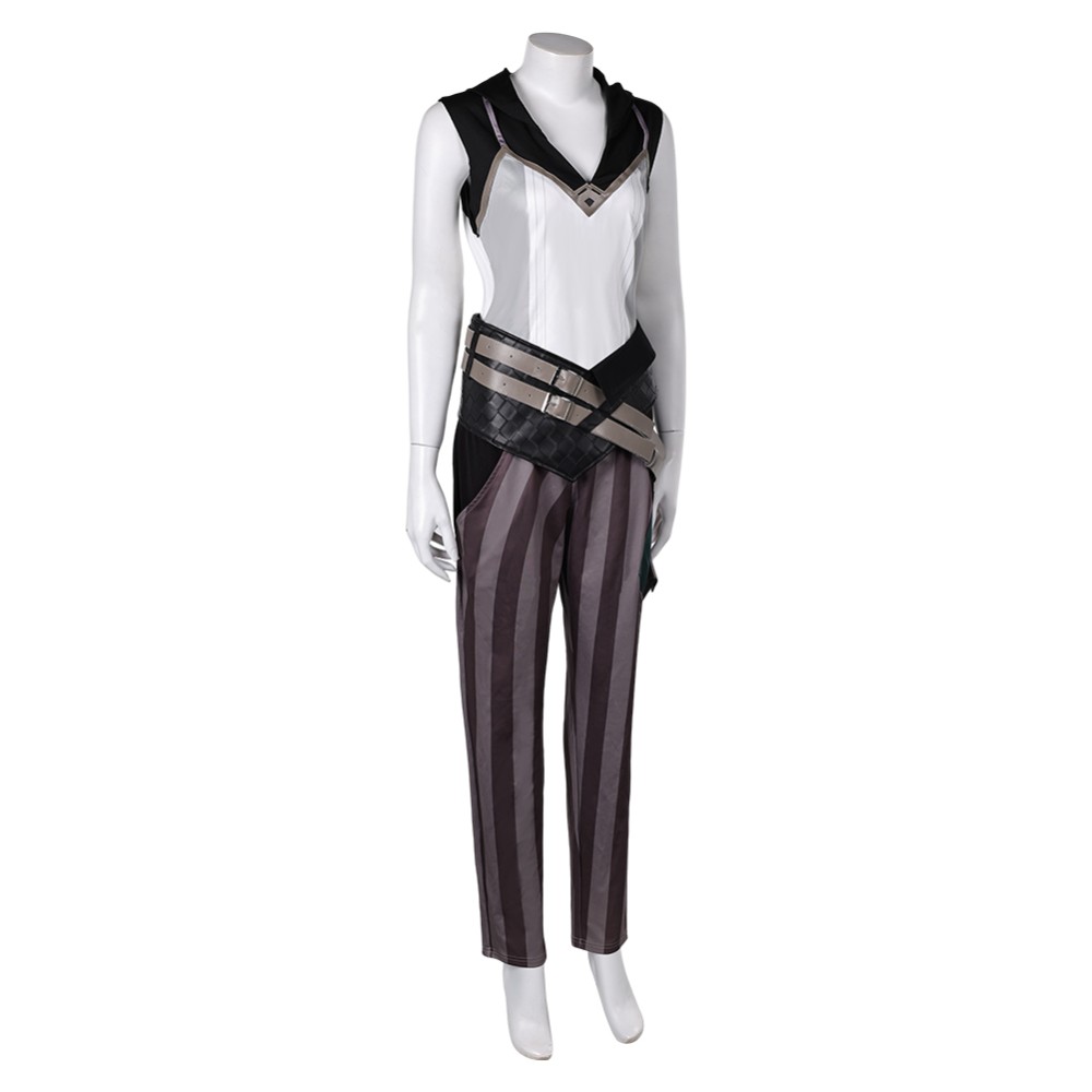 Arcane Season 1 Vi White Hoodie Cosplay Costume Halloween Carnival Outfit