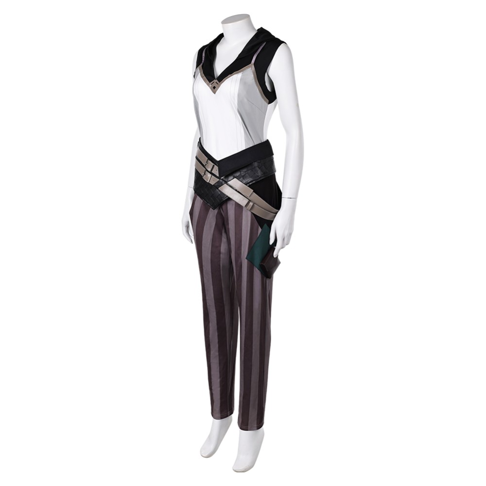 Arcane Season 1 Vi White Hoodie Cosplay Costume Halloween Carnival Outfit