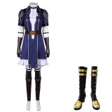 Arcane: League of Legends Season 2 Caitlyn Blue Dress Cosplay Costume Halloween Carnival Outfit