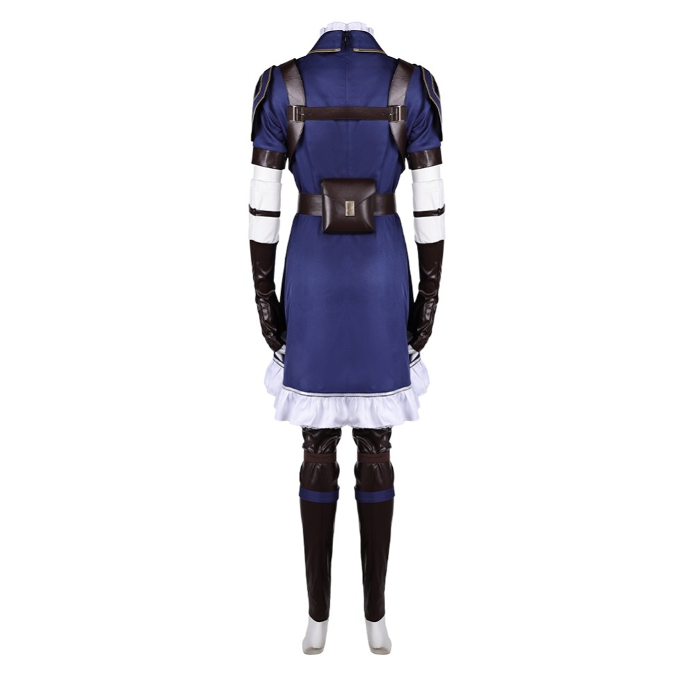 Arcane: League of Legends Season 2 Caitlyn Blue Dress Cosplay Costume Halloween Carnival Outfit