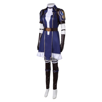 Arcane: League of Legends Season 2 Caitlyn Blue Dress Cosplay Costume Halloween Carnival Outfit