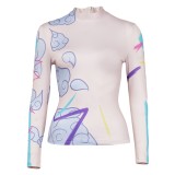 Arcane Jinx Printed Graffti Top Shirt Cosplay Costume Halloween Carnival Outfit