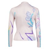 Arcane Jinx Printed Graffti Top Shirt Cosplay Costume Halloween Carnival Outfit