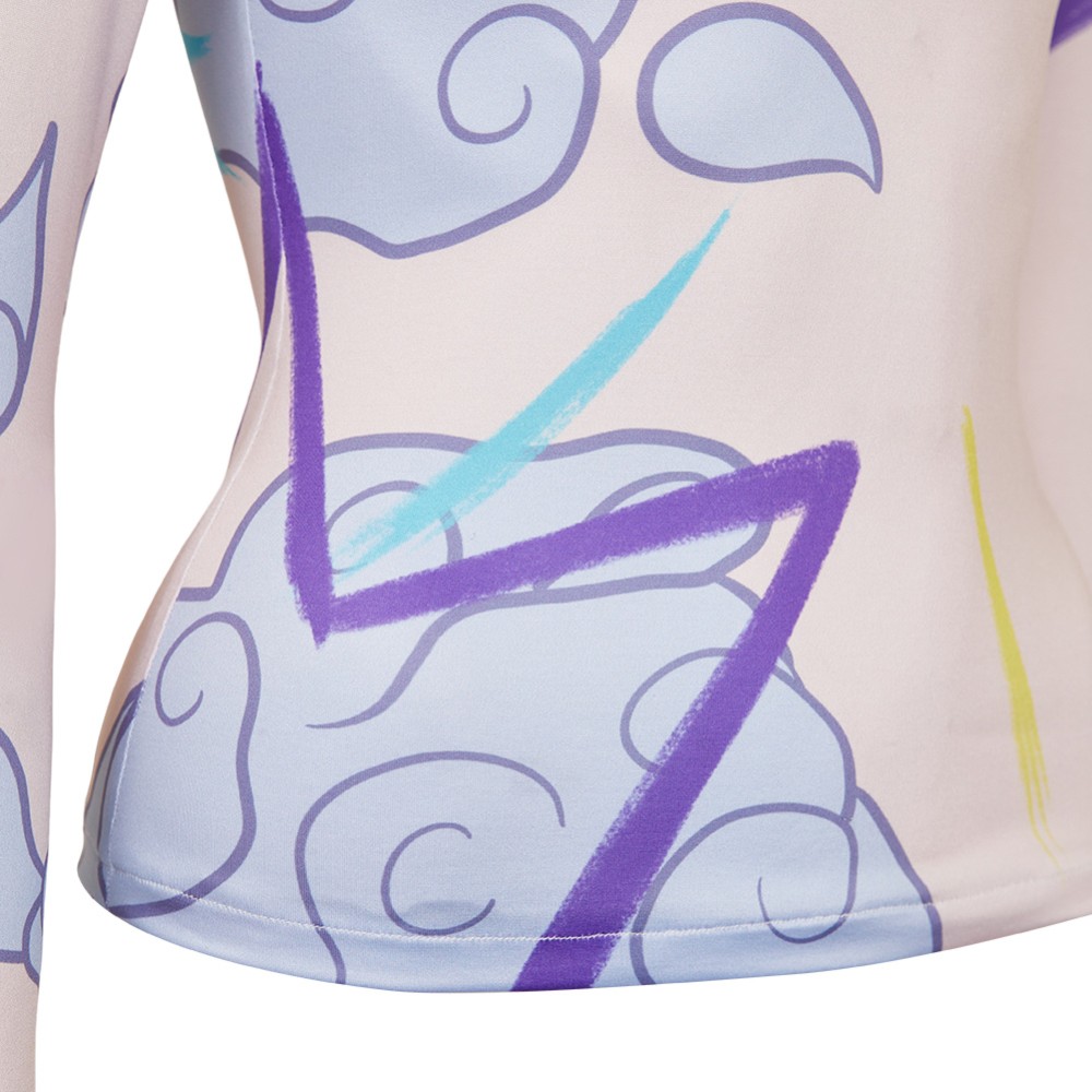 Arcane Jinx Printed Graffti Top Shirt Cosplay Costume Halloween Carnival Outfit