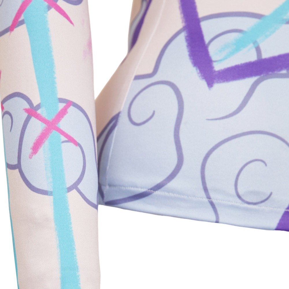 Arcane Jinx Printed Graffti Top Shirt Cosplay Costume Halloween Carnival Outfit