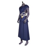 Arcane: League of Legends Viktor Printed Jumpsuit Blue Robe Cosplay Costume Halloween Carnival Outfit