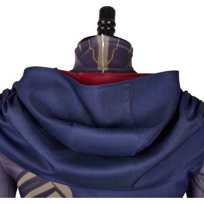 Arcane: League of Legends Viktor Printed Jumpsuit Blue Robe Cosplay Costume Halloween Carnival Outfit