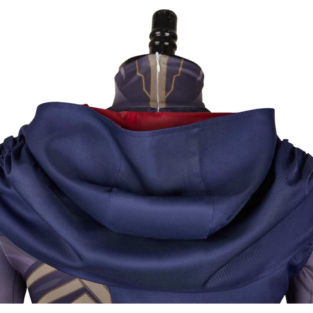 Arcane: League of Legends Viktor Printed Jumpsuit Blue Robe Cosplay Costume Halloween Carnival Outfit