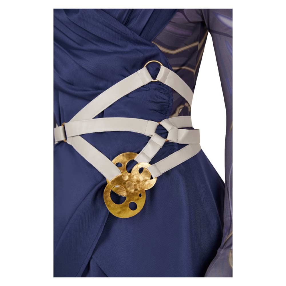 Arcane: League of Legends Viktor Printed Jumpsuit Blue Robe Cosplay Costume Halloween Carnival Outfit