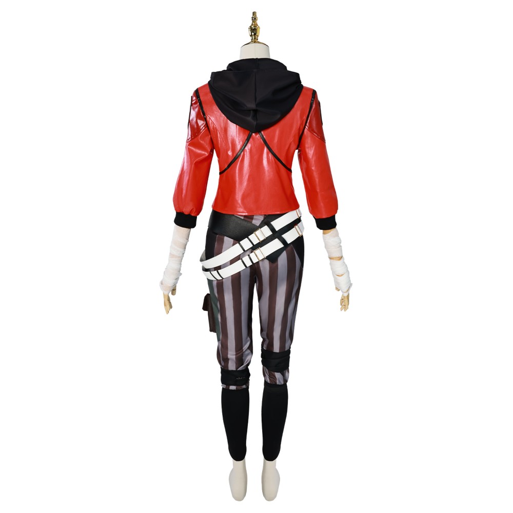 Arcane: League of Legends Vi Red Jacket Fullset Cosplay Costume Halloween Carnival Outfit