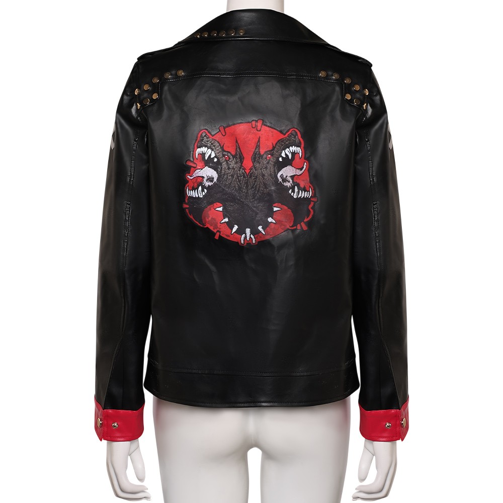 Arcane: League of Legends Vi Black Leather Jacket Cosplay Costume Halloween Carnival Outfit
