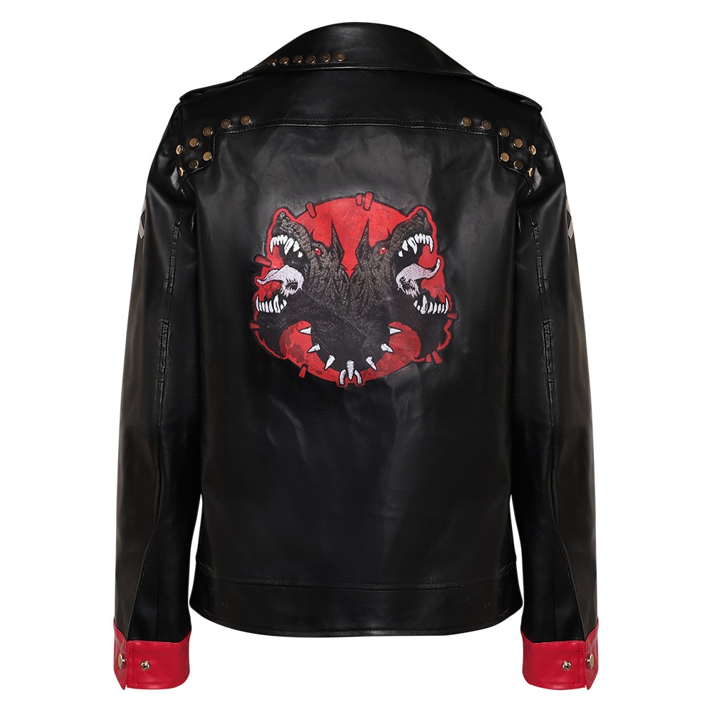 Arcane: League of Legends Vi Black Leather Jacket Cosplay Costume Halloween Carnival Outfit