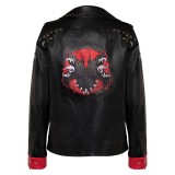 Arcane: League of Legends Vi Black Leather Jacket Cosplay Costume Halloween Carnival Outfit