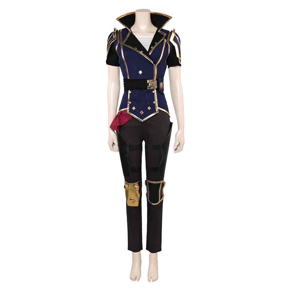 Arcane: League of Legends Season 2 Vi Blue Uniform Cosplay Costume Halloween Carnival Outfit
