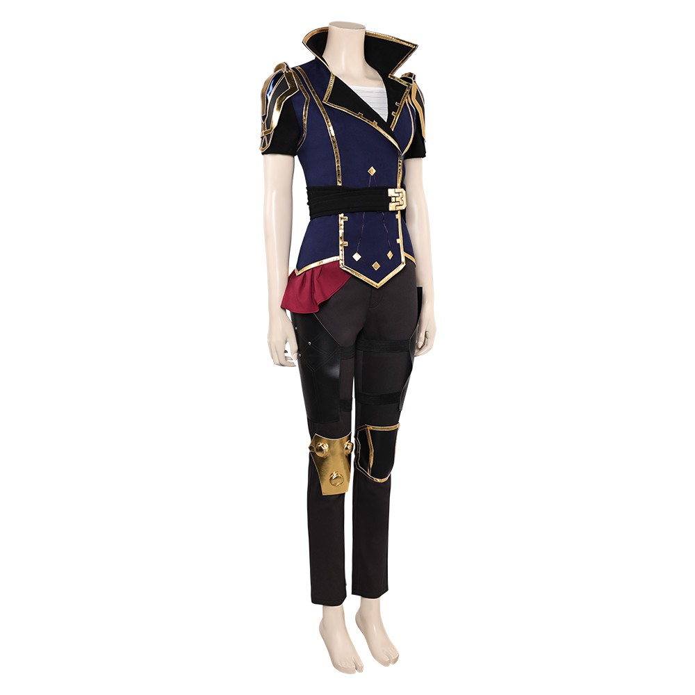 Arcane: League of Legends Season 2 Vi Blue Uniform Cosplay Costume Halloween Carnival Outfit